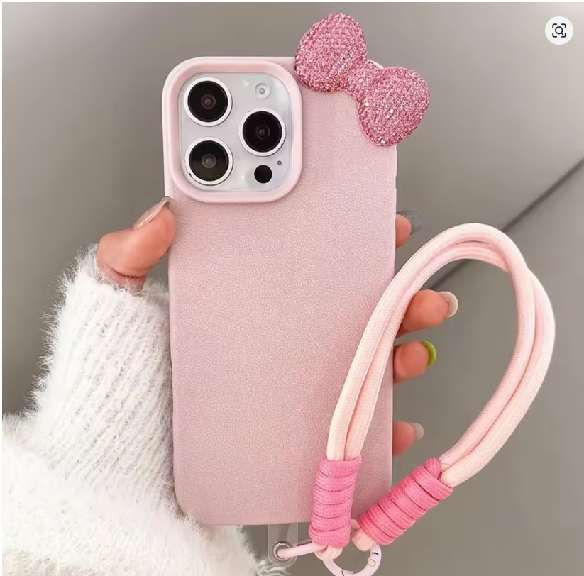 Pink Litchi Charm Case – Girly Dream Edition